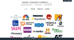 Desktop Screenshot of annielennoncarroll.com